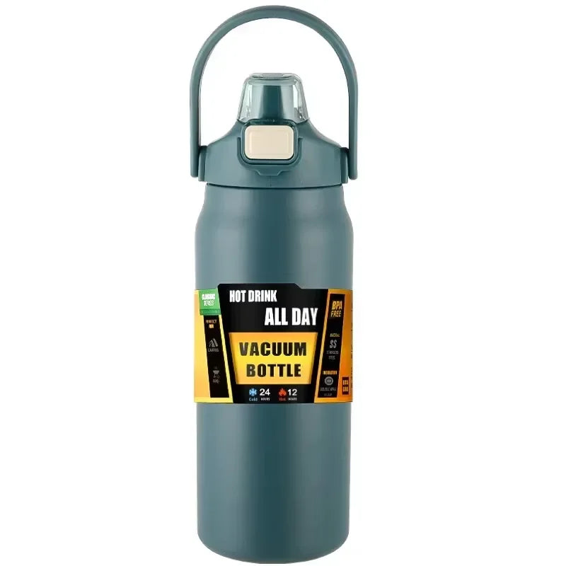 1.5L Tumbler Large Capacity Thermo Bottle With Straw Stainless Steel Thermal Water Bottle Cold and Hot Thermo Cup Vacuum Flasks
