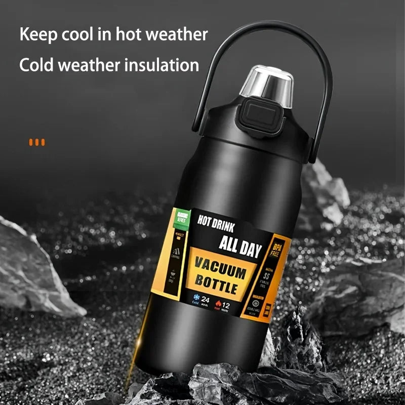 1.5L Tumbler Large Capacity Thermo Bottle With Straw Stainless Steel Thermal Water Bottle Cold and Hot Thermo Cup Vacuum Flasks