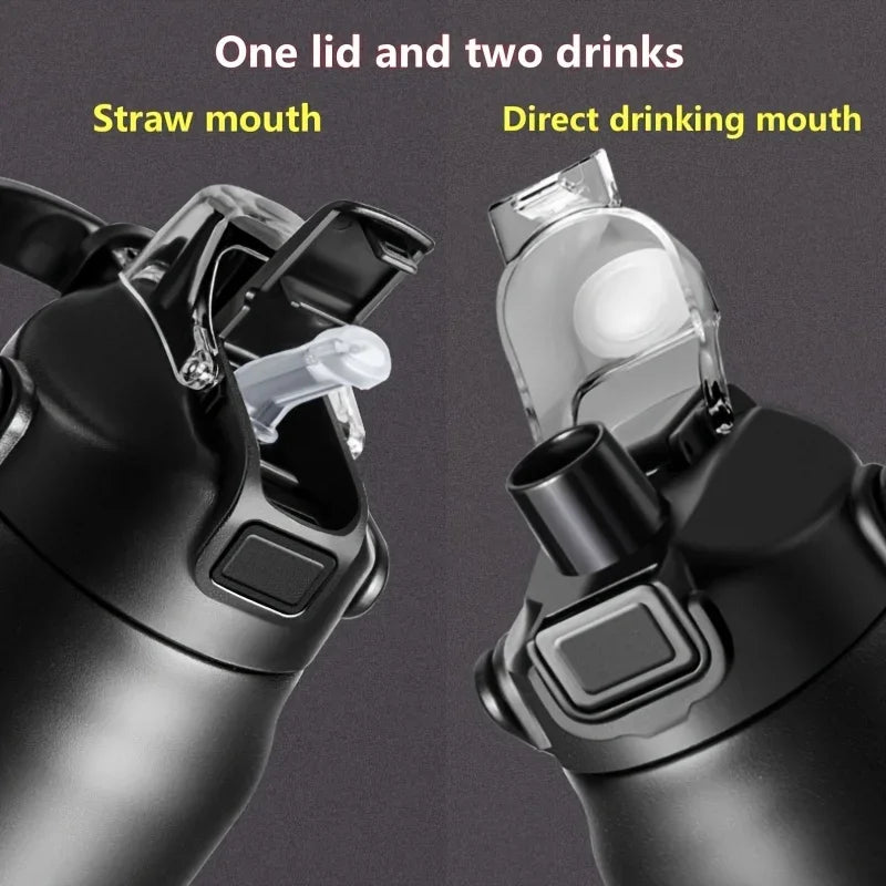 1.5L Tumbler Large Capacity Thermo Bottle With Straw Stainless Steel Thermal Water Bottle Cold and Hot Thermo Cup Vacuum Flasks
