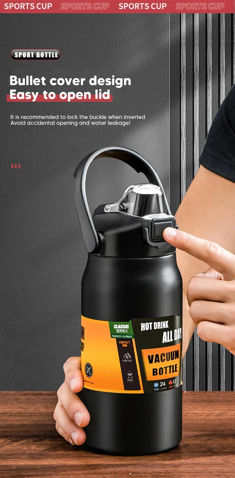 1.5L Tumbler Large Capacity Thermo Bottle With Straw Stainless Steel Thermal Water Bottle Cold and Hot Thermo Cup Vacuum Flasks