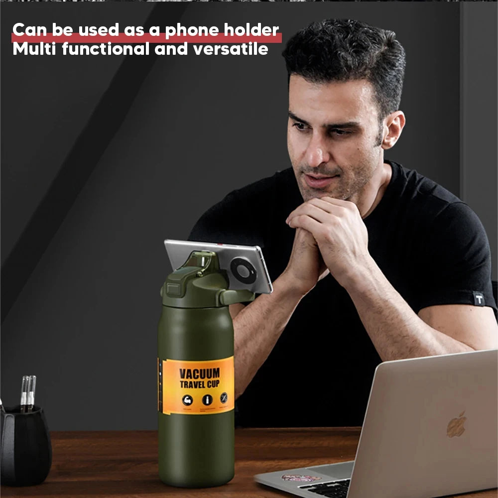 1.5L Tumbler Large Capacity Thermo Bottle With Straw Stainless Steel Thermal Water Bottle Cold and Hot Thermo Cup Vacuum Flasks