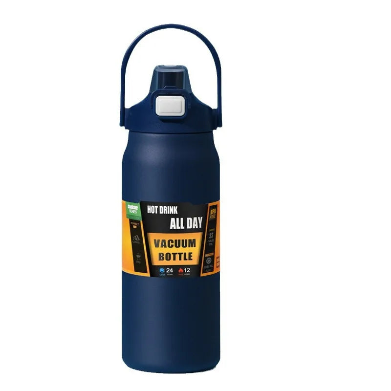 1.5L Tumbler Large Capacity Thermo Bottle With Straw Stainless Steel Thermal Water Bottle Cold and Hot Thermo Cup Vacuum Flasks