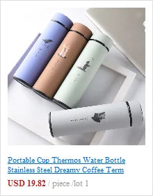 Smart Thermal Bottle Display Temperature Thermal Mug Stainless Steel Food Thermos For Tea Water Bottle With Heating Lovely Cup