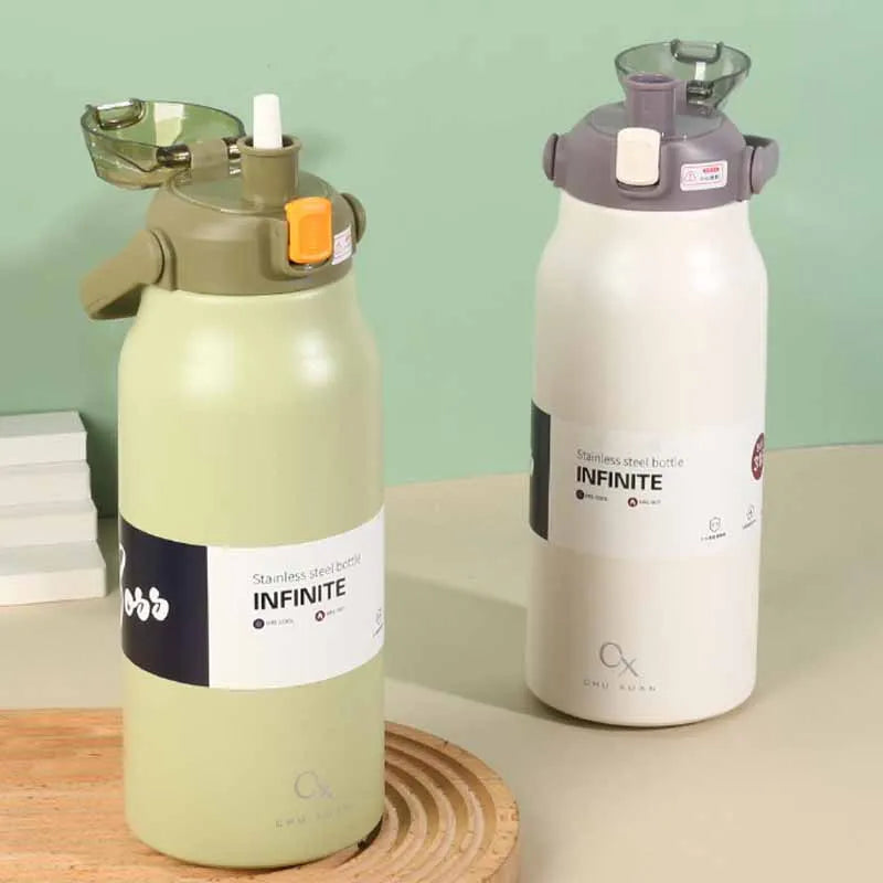 Tumbler Thermo Bottle Large Capacity With Straw Stainless Steel Thermal Water Bottle Cold and Hot Thermos Cup Vacuum Flask Gym