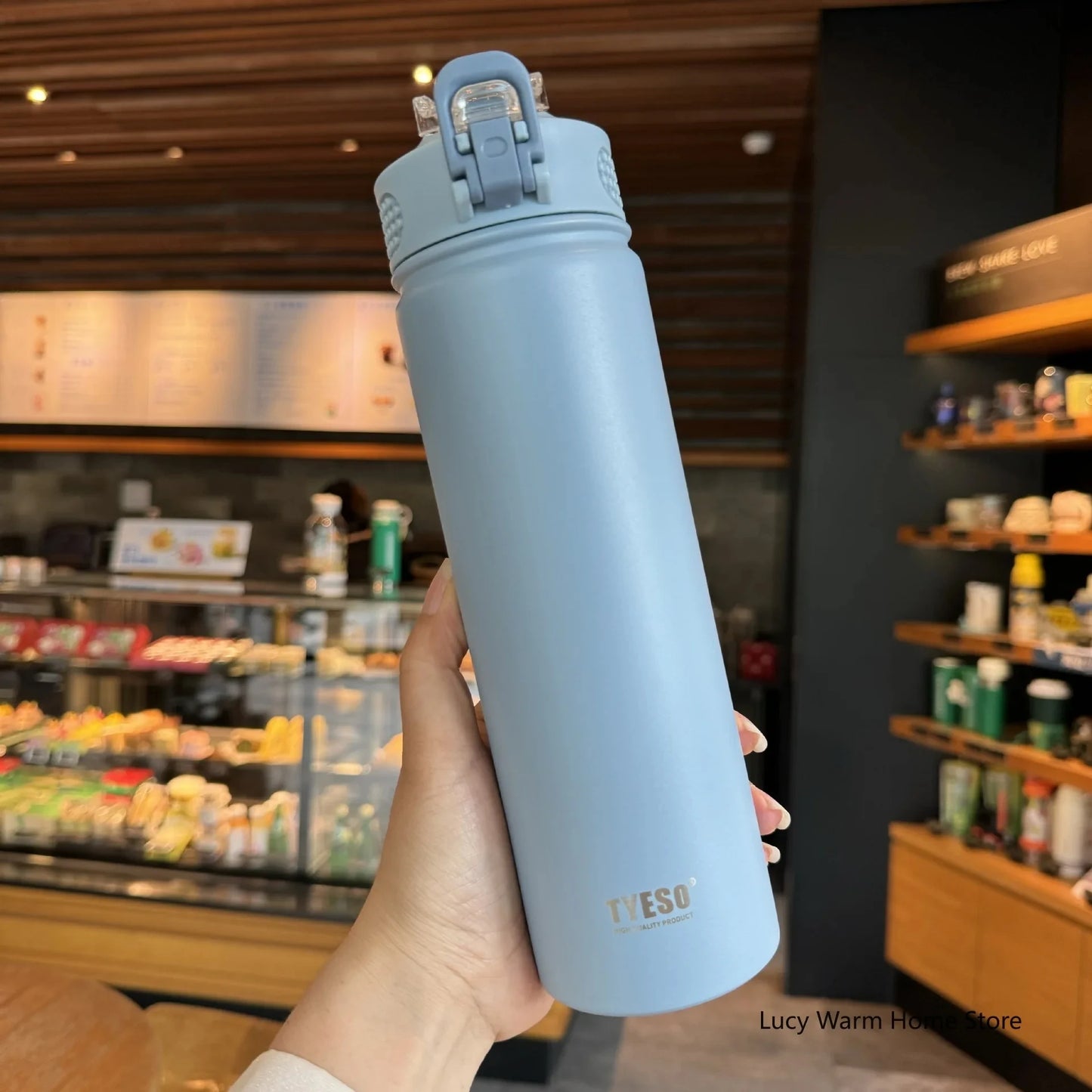 Thermal Water Bottle with Straw 750/600ML Stainless Steel Bottle Keeps Cold and Heat High Capacity Thermal Mug Thermos Bottle