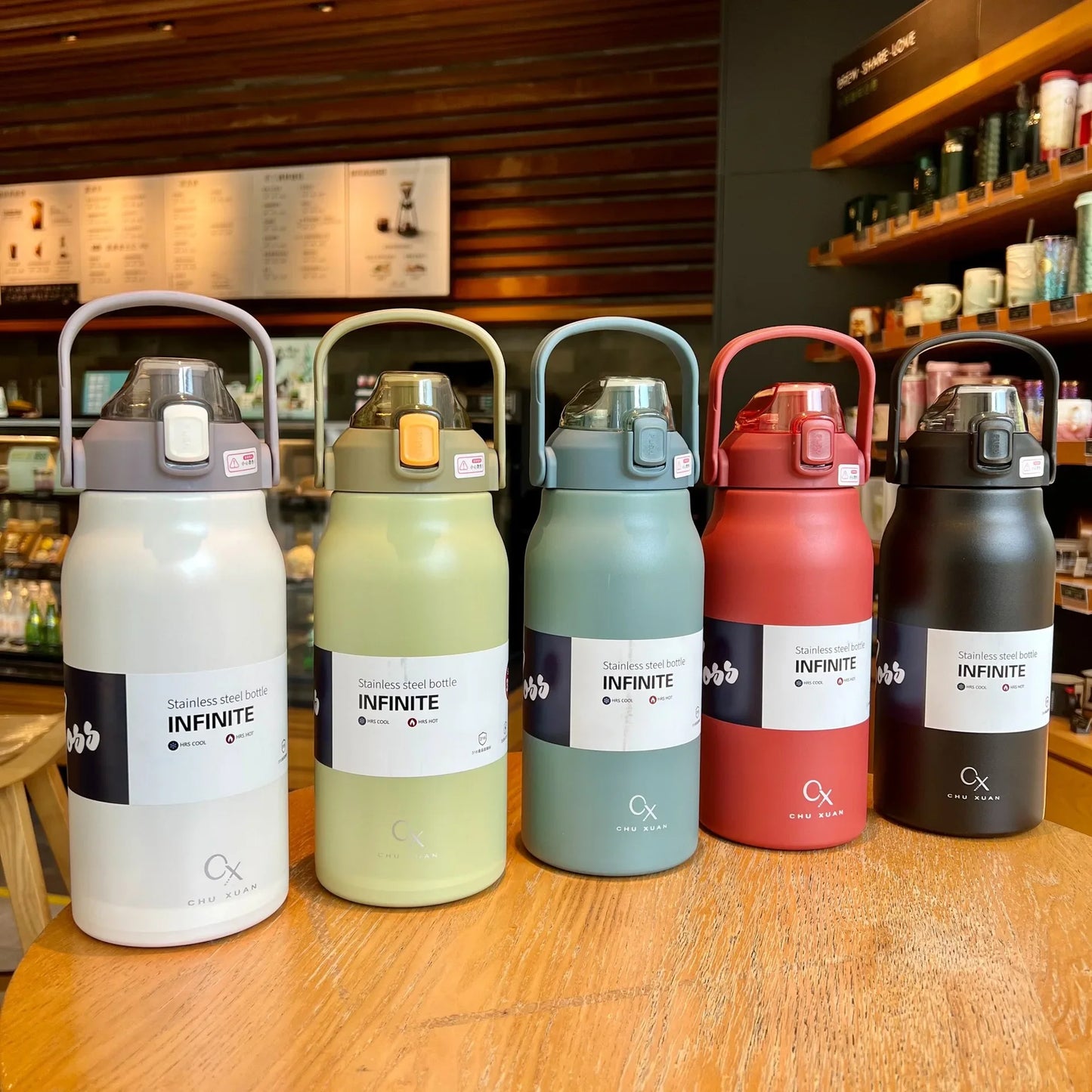 Tumbler Large Capacity Thermal Water Bottle With Straw Stainless Steel Thermos Bottle Vacuum Flask Cold and Hot Insulated Cup