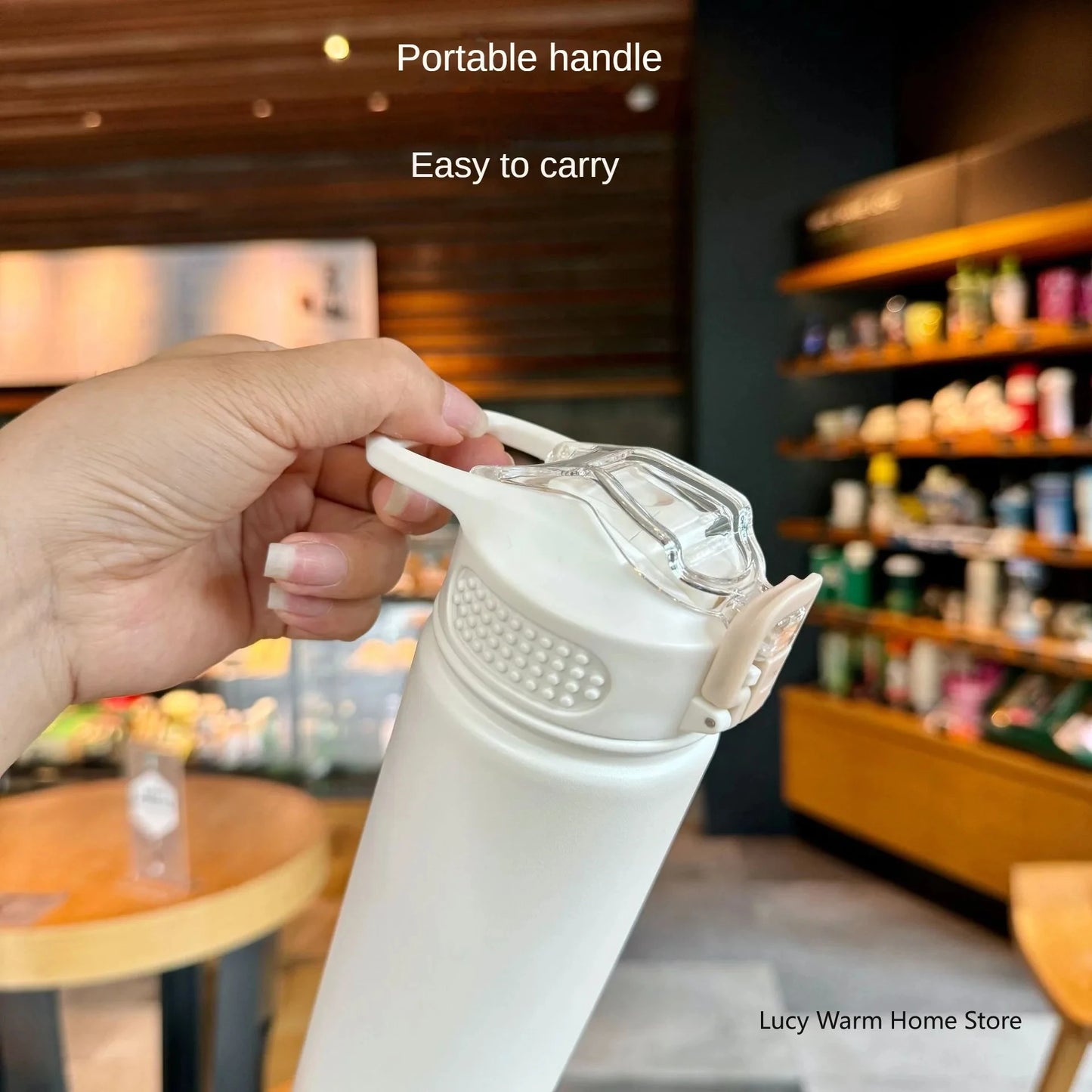 Thermal Water Bottle with Straw 750/600ML Stainless Steel Bottle Keeps Cold and Heat High Capacity Thermal Mug Thermos Bottle