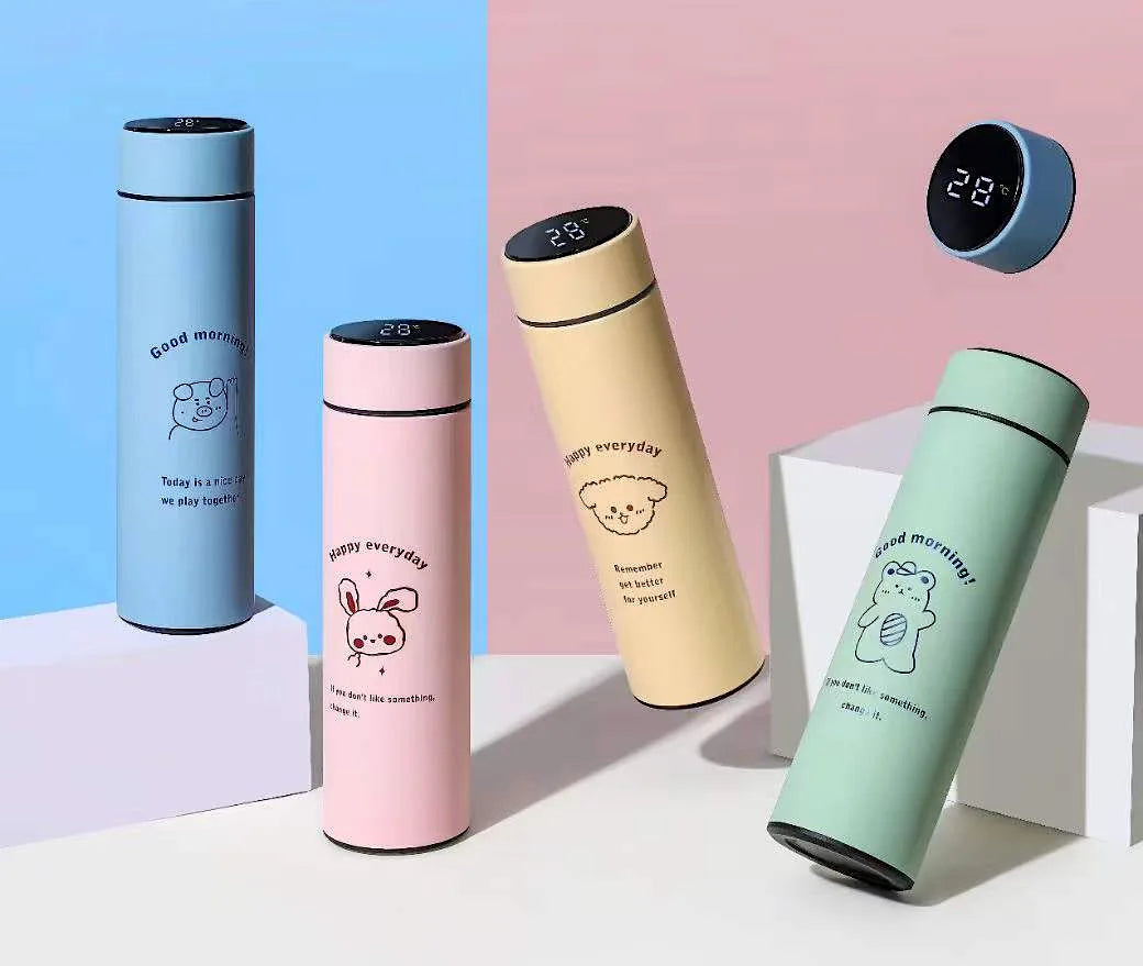 Smart Thermal Bottle Display Temperature Thermal Mug Stainless Steel Food Thermos For Tea Water Bottle With Heating Lovely Cup