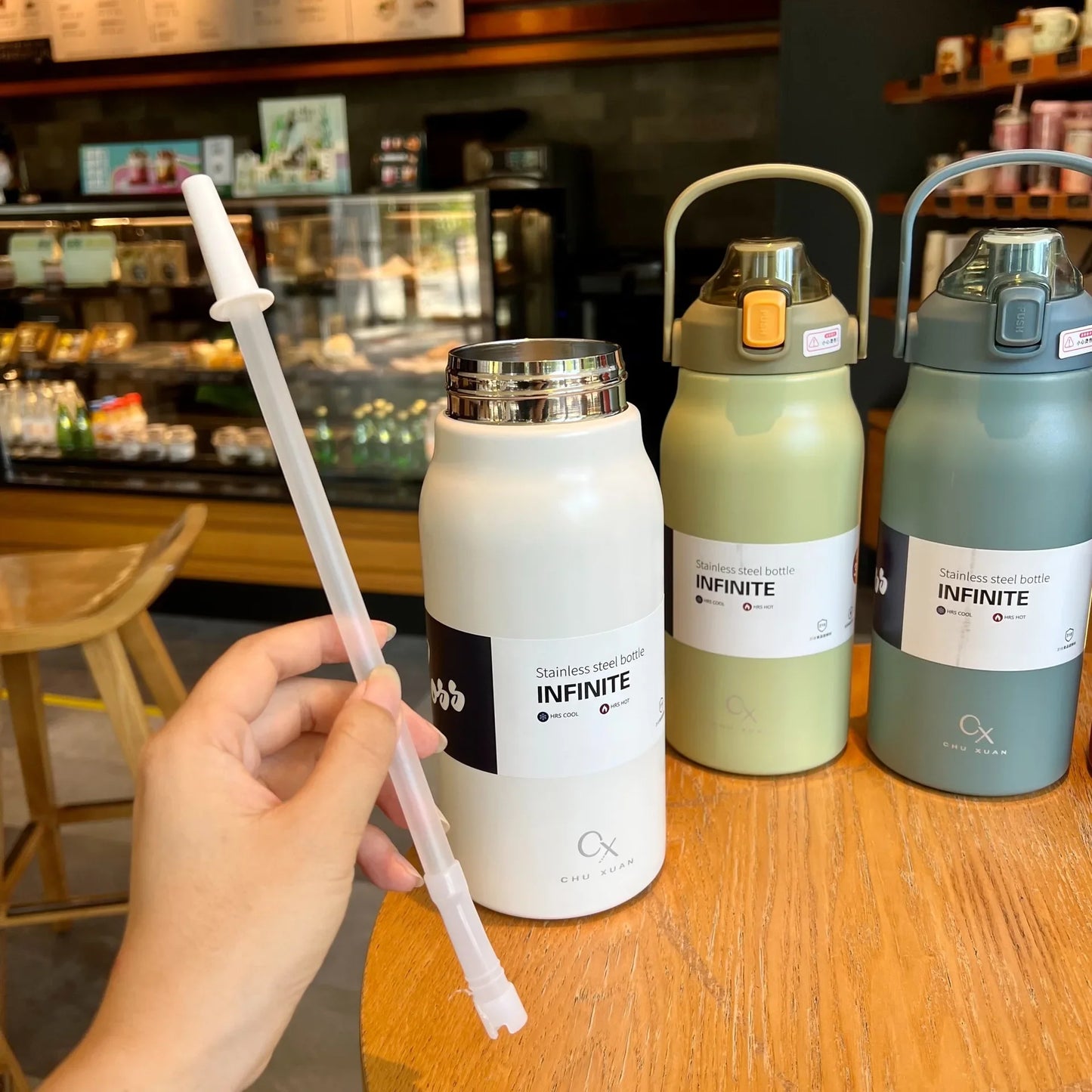Tumbler Large Capacity Thermal Water Bottle With Straw Stainless Steel Thermos Bottle Vacuum Flask Cold and Hot Insulated Cup