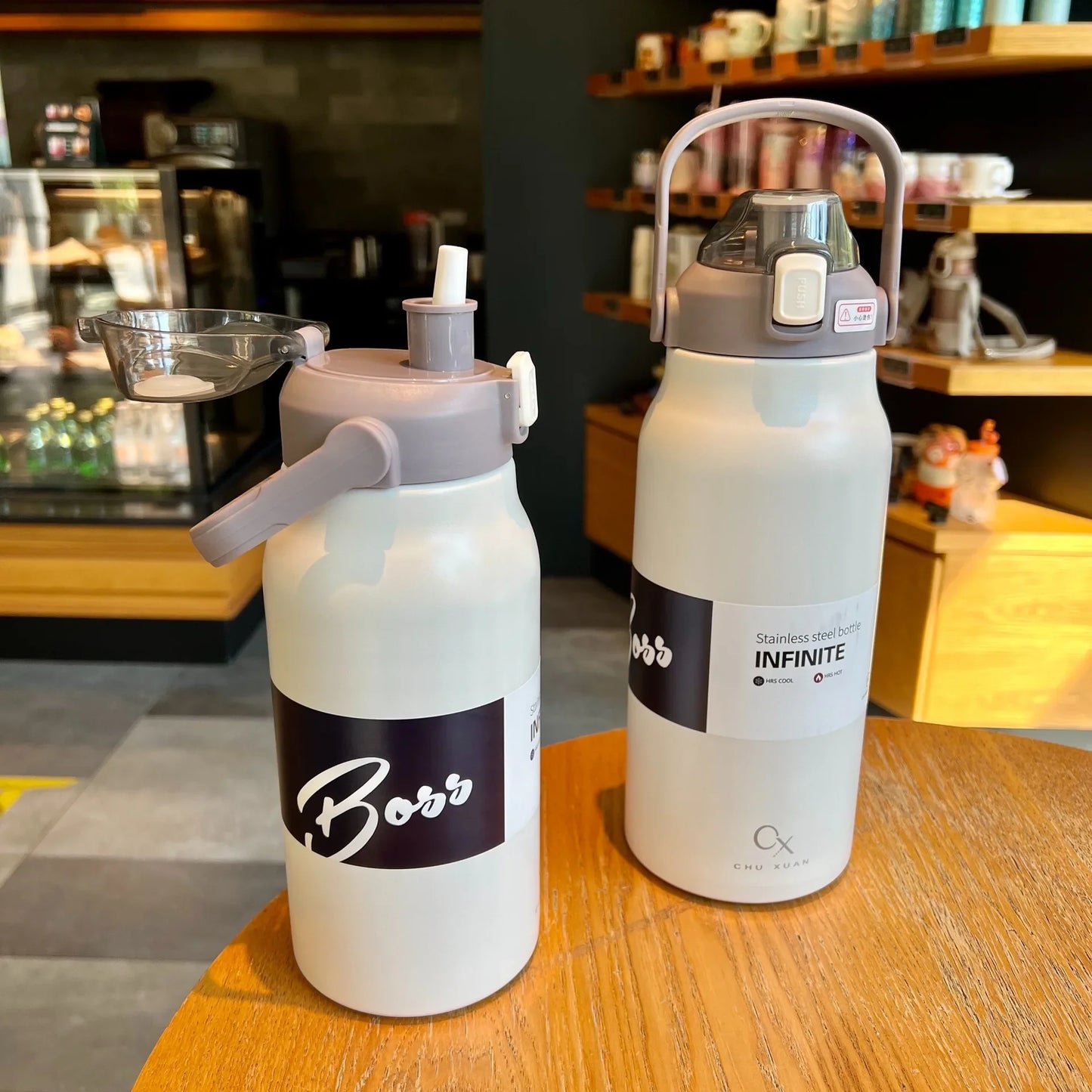 Tumbler Large Capacity Thermal Water Bottle With Straw Stainless Steel Thermos Bottle Vacuum Flask Cold and Hot Insulated Cup