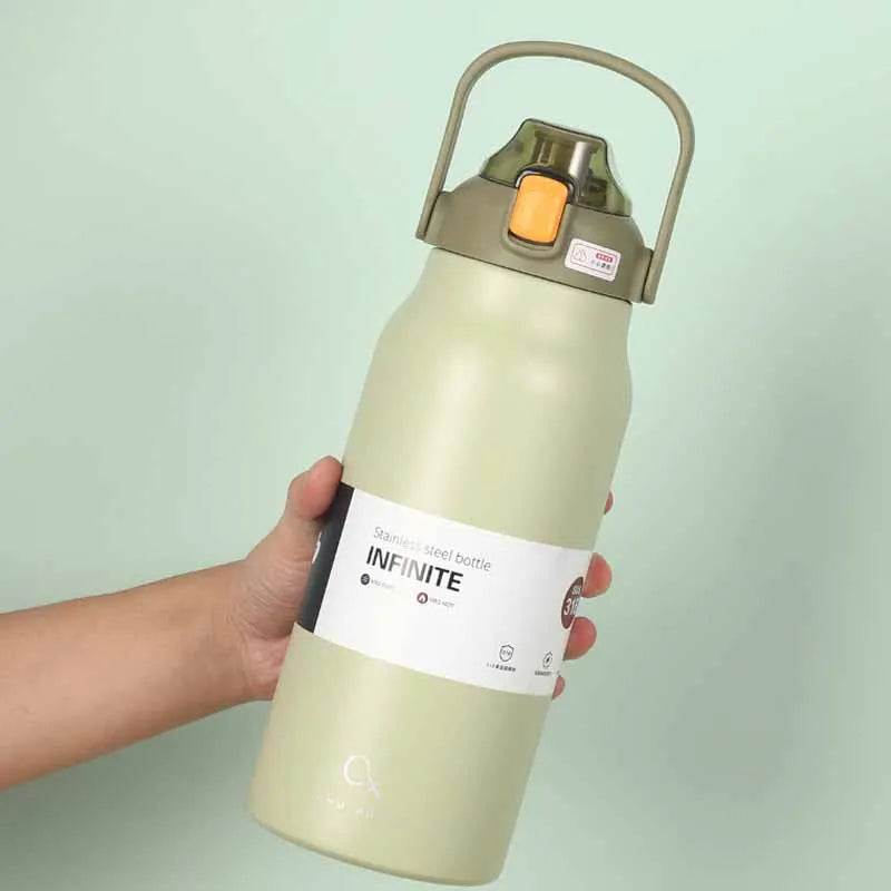 Tumbler Thermo Bottle Large Capacity With Straw Stainless Steel Thermal Water Bottle Cold and Hot Thermos Cup Vacuum Flask Gym