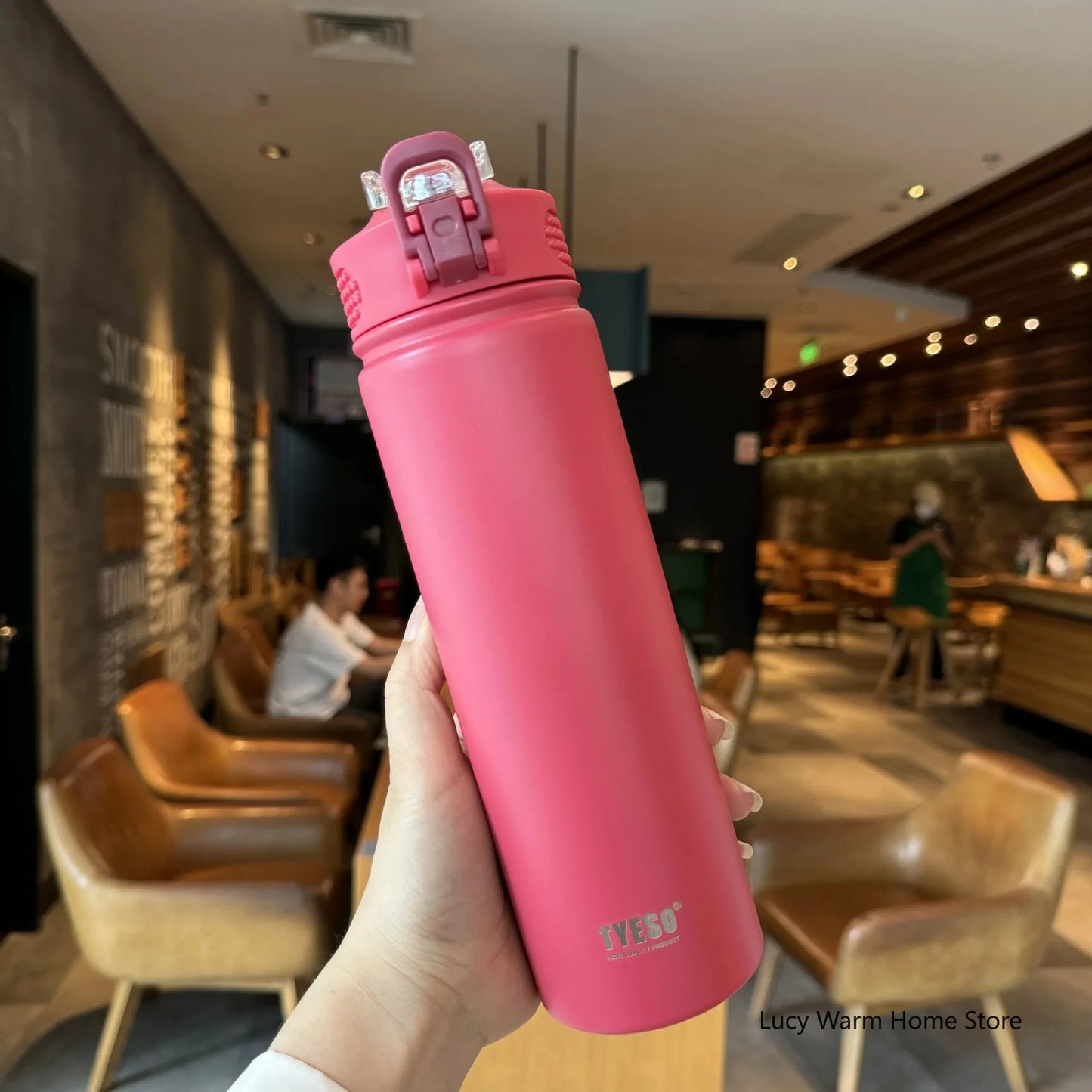 Thermal Water Bottle with Straw 750/600ML Stainless Steel Bottle Keeps Cold and Heat High Capacity Thermal Mug Thermos Bottle